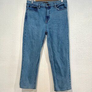 Calvin Klein Jeans Cropped Ankle Straight Leg Blue Denim W32xL25.75 Womens Sz 12